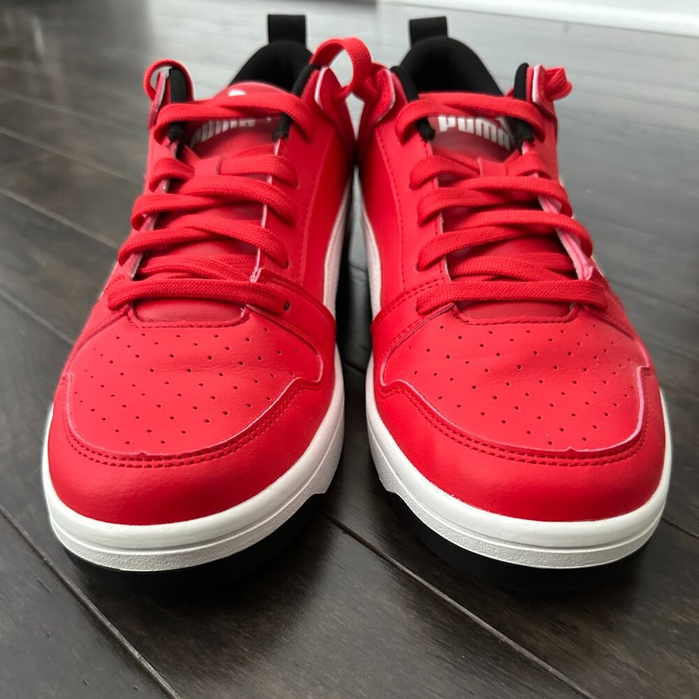 Puma Rebound Layup Lo Red, Black & White US Men's 10.5 Sneakers NWOT - Picture 5 of 12